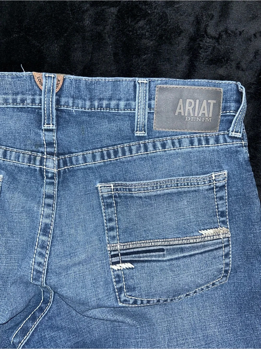 Ariat M5 Mens Straight Leg Walden Jeans Blue Denim Size 36x30 Dark Wash Bootcut